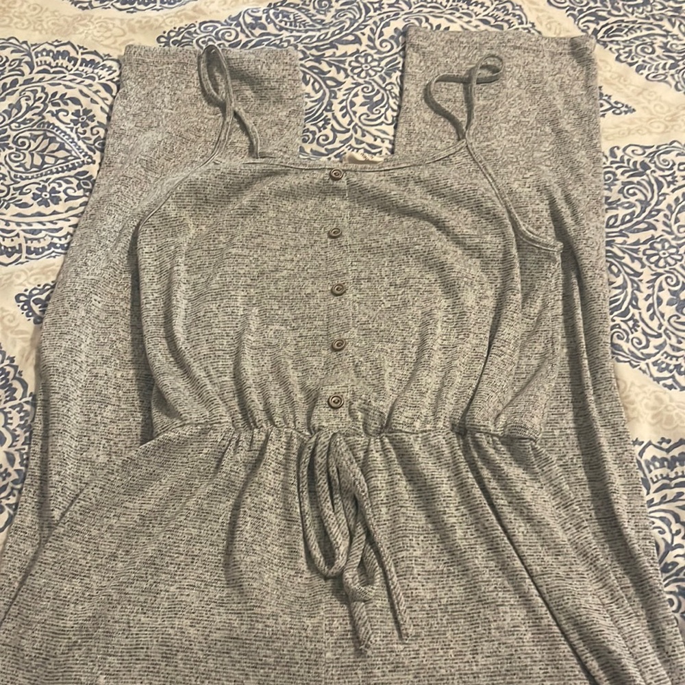Grey jumpsuit casual spaghetti strap size Medium